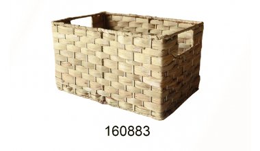 Storage Baskets,Woven Natural Water hyacinth Box with Handle